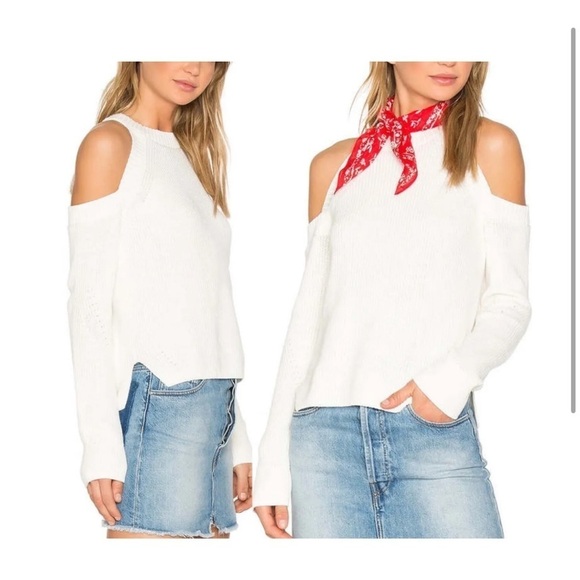 Rag & Bone Dana cold shoulder white knit sweater - Picture 11 of 12